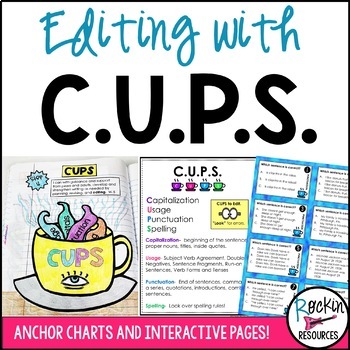 Preview of CUPS Editing and Proofreading for Capitalization Usage Punctuation Spelling