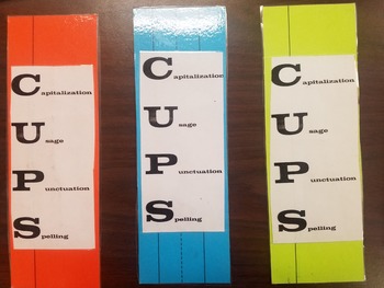 Preview of Revise and Edit CUPS Pinch Cards