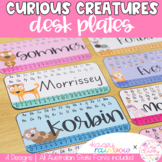 CURIOUS CREATURES | Editable Desk Plates