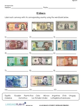 Preview of CURRENCY CONVERSIONS WEB QUEST (SPANISH)