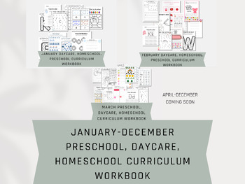 Preview of CURRICULUM BUNDLE lesson plans Homeschool Preschooler, Preschool, Home Daycare