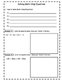 CURRICULUM / Unit Plan - Solving Equations and Word Problems