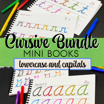 Preview of CURSIVE handwriting mini book BUNDLE daily handwriting practice