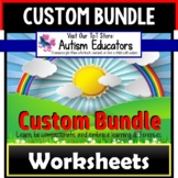 AUTISM EDUCATORS Custom BUNDLE Print and Go Resources WORK