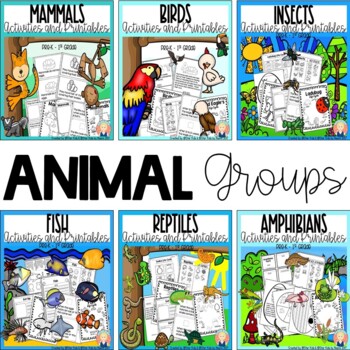 Preview of ANIMAL GROUPS BUNDLE FOR KINDERGARTEN AND FIRST GRADE
