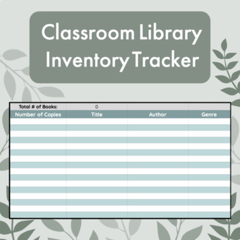 Preview of CUSTOMIZABLE Classroom Library Inventory Tracker - Google Sheets