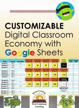 Preview of CUSTOMIZABLE Digital Classroom Economy - Compatible with Class Dojo