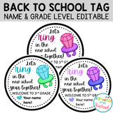 CUSTOMIZABLE! Ring Pop Back to School Open House Gift Tag 