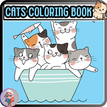 Preview of CUT- FUN ANG ENGAGING CATS COLORING BOOK