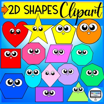 CUTE 2D SHAPES (Personal & Commercial use!) by The Creative Table