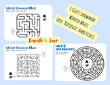 CUTE 3 Winter Snowman Maze Bundle 3 Levels Easy Intermedia