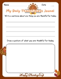 CUTE! Daily Thanksgiving Journal: Write & Draw Thankfulnes