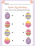 CUTE Easter Egg Matching Visual Perception Worksheet FUN P