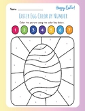 CUTE Happy Easter Egg Color by Number Bundle 4 Worksheets 
