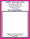 CUTE Happy Mother's Day Christian Handprint Craft KidMin P