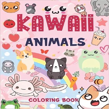 Preview of CUTE KAWAII COLORING BOOK :  Coloring Pages for Toddler Girls, Kids
