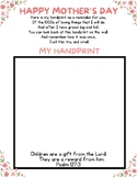 CUTE KidMin Mother's Day Printable Handprint Craft Christi