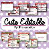 Editable Lady Bug Themed Morning Work / Routine PowerPoint