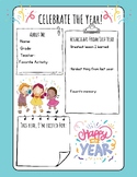 CUTE Happy New Year Worksheet Reflection Writing Prompts R