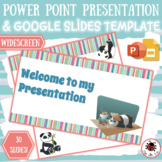 CUTE PANDA BEARS PowerPoint / GoogleSlides Template | Fun 