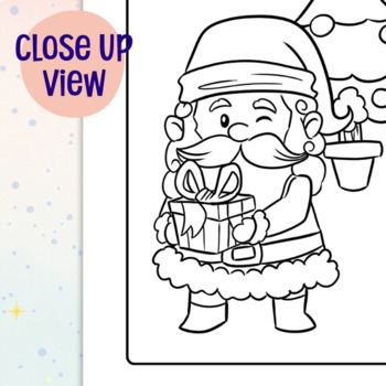 cute santa coloring pages