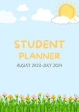 CUTE Student Planner!! From August 2023-July 2024! Agenda 