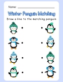 CUTE! Winter Penguin Matching: Draw a line - Visual Discri