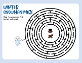 CUTE Winter Snowman Maze Help Get to Hat & Scarf FUN Eleme