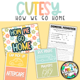 CUTESY Classroom Decor | How We go Home | Pastel Doodle Cl