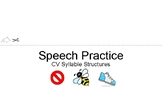 CV, Consonant-Vowel Motor Speech Practice Book, Articulati
