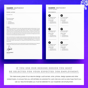 CV Resume Template With Photo, Paper Stationery, CV Template