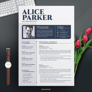 Preview of CV Template | Resume Template for Software Developer