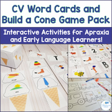 CV Word Cards and Build a Cone Game Pack for Apraxia
