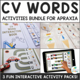 CV Words Activities Bundle for Apraxia and Articulation