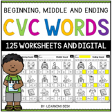 CVC Words Short Vowels Worksheets Google Slides Kindergart