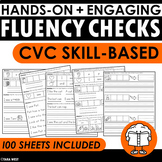 CVC 3-in-1 Fluency Checks Phonics and Science of Reading S