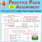 CVC - 4&5 Letter Short Vowel 20 Lessons Year End Reading S