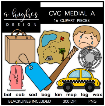Preview of CVC (A) Words Clipart
