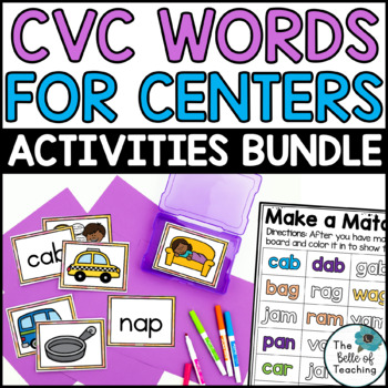 CVC Activities and Games for Literacy Centers | Endless Bundle | TPT