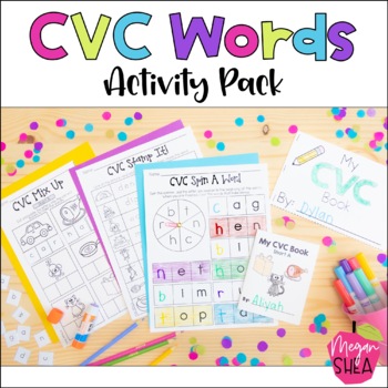 CVC Activity Pack for Kindergarten by Megan Shea | TpT