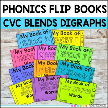 Word Family Short Vowel Sound Flip Books - classroom HQ