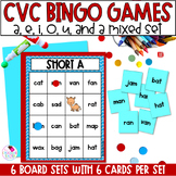 CVC Words BINGO Games - Short Vowel Phonics Review for Kin