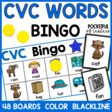 CVC Words Bingo Game - Short Vowels Game