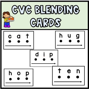 CVC Blending Cards by Teaching Tiny Humans with Ms W | TPT