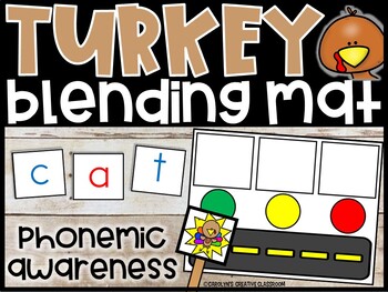 Preview of CVC Blending Mat and Letter Cards [Turkey & Thanksgiving Center]
