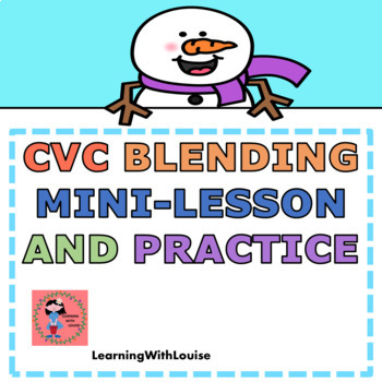 Preview of CVC Blending Mini Lesson and Practice