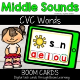 Middle Sounds Boom Cards, Short Vowels, CVC Words, Distanc