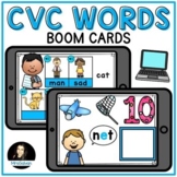 CVC Boom Cards Matching Words with Audio Sound 