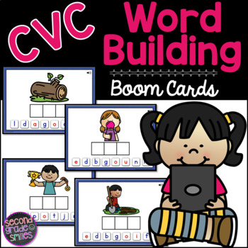 Preview of CVC Boom Cards - Word Building - Free!