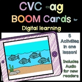 CVC Boom Cards -ag Word Family  | Rhyming Words